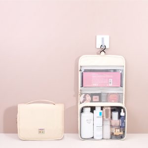 Trousse Maquillage Femme Polyester Beige